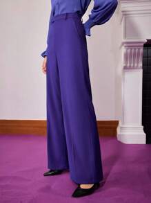 MOTF PREMIUM VISCOSE-BLEND SUIT PANTS - Purple - View 5