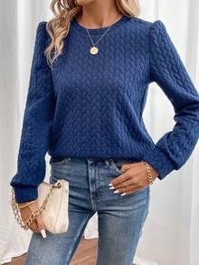 SHEIN LUNE 女士運動衫 - 藏蓝色 - 查看 3