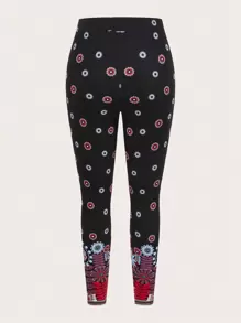 EMERY ROSE Floral Print Leggings - Multicolor - View 3
