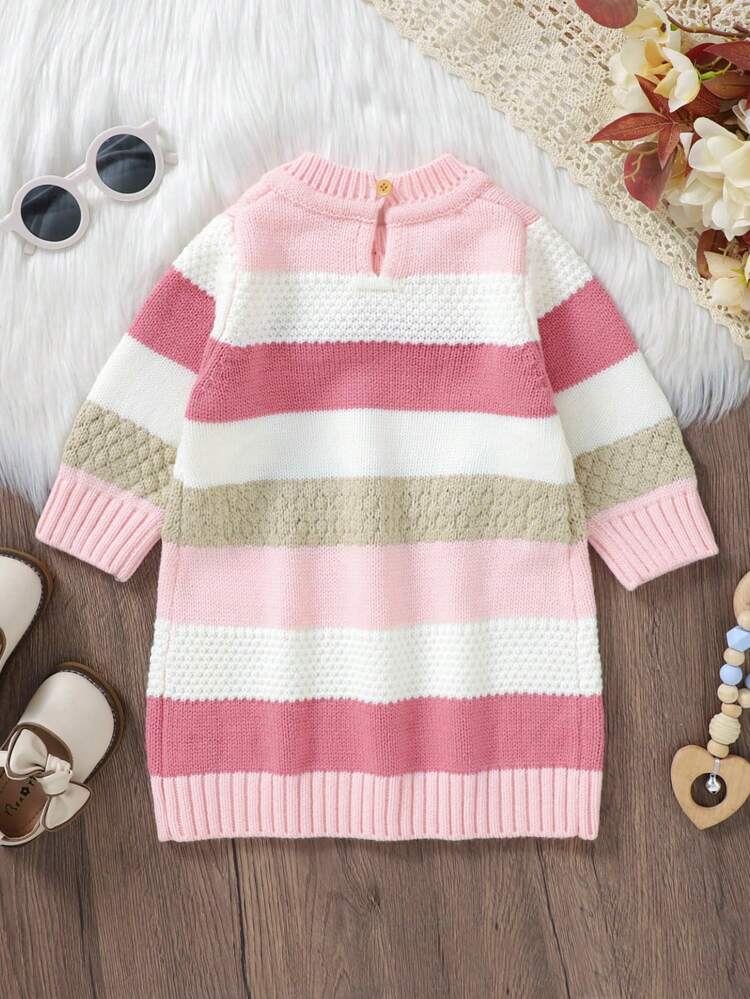 Baby Girl Colorblock Sweater Dress