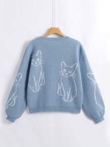 SHEIN Qutie 毛衣套頭 - 霧霾藍 - 查看 2