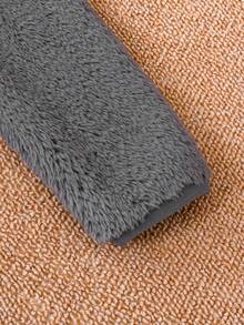 男小童字母補丁細節拉鍊法蘭絨夾克不帶T恤 - 灰色 - 查看 3