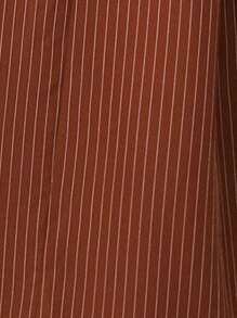 SHEIN Clasi Gabardina con estampado de rayas de doble botonadura con cinturón