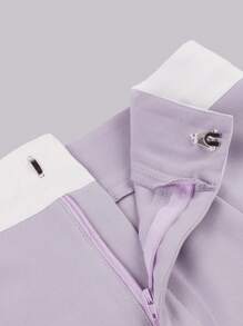 SHEIN Unity Tương phản Váy thắt eo - Xám - Xem 4