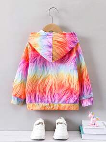 SHEIN 少女独角兽印花扎染卫衣 - 彩色 - 查看 2