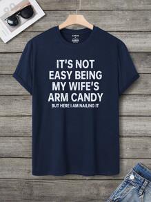 男士t恤 - 藏蓝色 - 查看 1