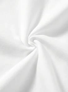 SHEIN Coolane Hơn Đồ họa chữ cái & bóng rổ Lót nhiệt Áo chui đầu - trắng - Xem 5