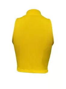 SHEIN Half Zip Ribbed Knit Crop Tank Top - Yellow - View 2