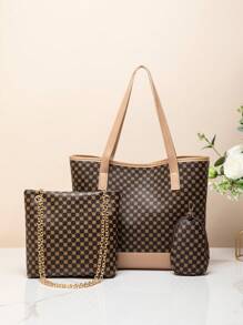 de mujeres Bolso de hombro con Bolso de mano Set - Multicolor - Ver 2