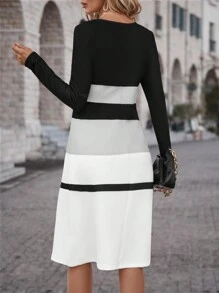 SHEIN Clasi Khối màu Đầm - Nhiều màu - Xem 2