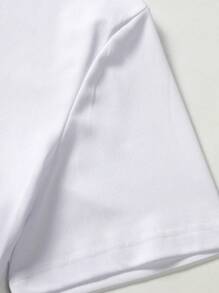 Manfinity Homme Men Letter Graphic Casual Short Sleeve Tee, Boyfriend Gift, For Going Out