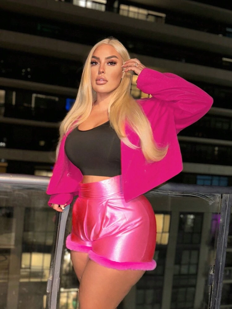 Plus Size Short Style Thick Woolen Coat For Warmth