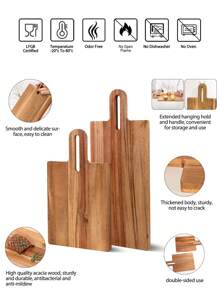 Cirelle Cirelle 1 pièce Planche à découper en bois antibactérienne et antifongique pour couper et stocker la viande, les légumes, le pain, etc. En