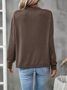 SHEIN LUNE 3pcs Solid V Neck Tee - Multicolor - View 2