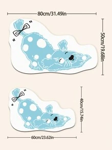 SHEIN Basic living 1pc Cute dog pattern diatom mud absorbent floor mat, bathroom non-slip mat - Multicolor - View 6