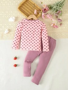 女童卡通圖案家居服 - 彩色 - 查看 2