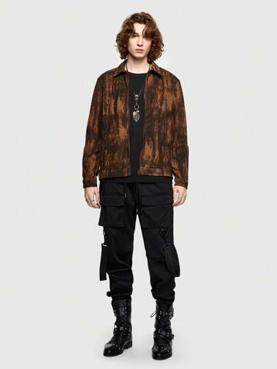 ROMWE Avant Men Tie Dye Jacket