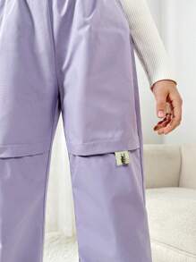 SHEIN Pantalones Largos Estilo Para Mujeres En Color Lila Claro - Púrpura malva - Ver 6