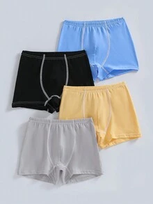 Quần lót Boxer in họa tiết hoạt hình cho bé trai 4 chiếc/gói - Nhiều màu - Xem 2