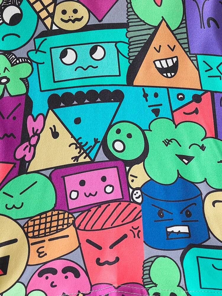 Boys' (toddler) Colorblock Cartoon Pattern Homewear