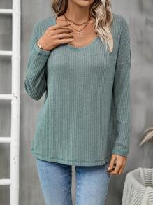 SHEIN LUNE 3入組素色落肩T恤 - 彩色 - 查看 3