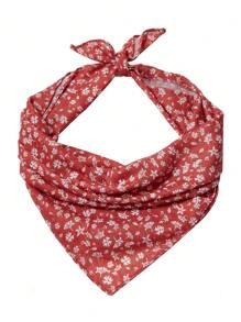 SHEIN VCAY Flower Print Bandana Boho - Brown - View 2