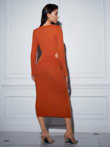 Chiquease Cut Out Front Bodycon Dress