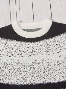 Boys' Color Block Pullover Sweater - Black - View 6