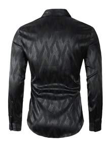 Manfinity AFTRDRK 男士秋季印花长袖衬衫