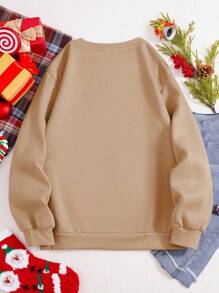 INAWLY Sweat-shirt à capuche matelassé à imprimé de Noël, pour l'hiver