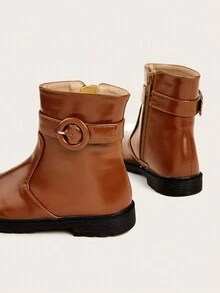 兒童流行簡約公主靴 - 棕色 - 查看 5