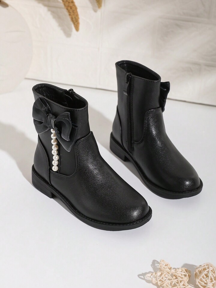pearl zipper boots