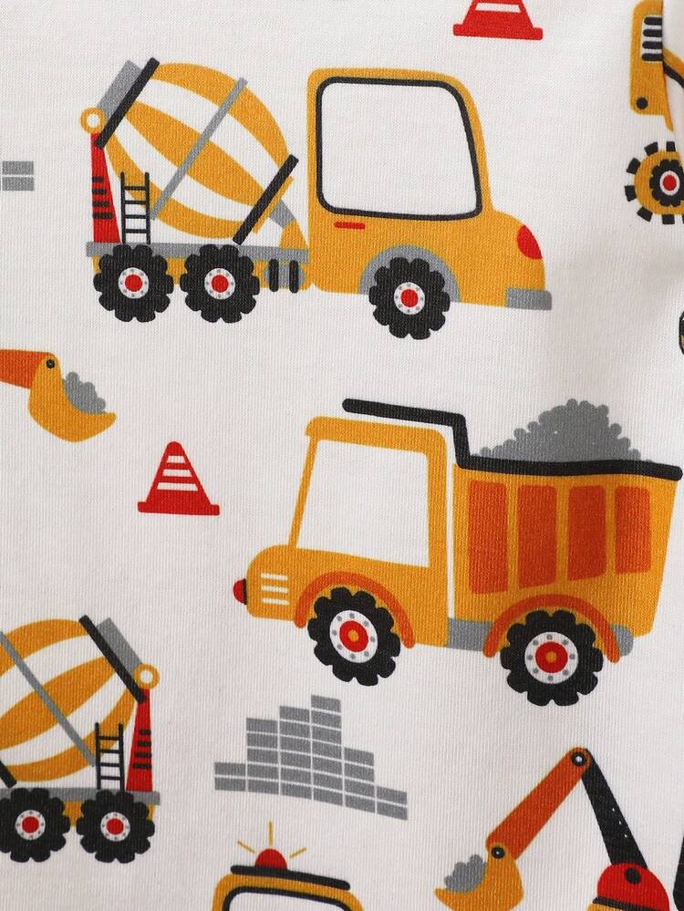 Bebé niño Camiseta construcción vehículos con estampado - Multicolor - Ver 3