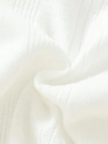 SHEIN Young Girl Solid Tee & Skirt & 3D Ears Hooded Vest Jacket