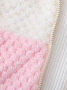 Baby Girl Two Tone Cartoon Embroidery Zip Up Jacket - Multicolor - View 4