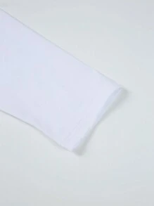 Manfinity Sport Corelite Áo thun thể thao nam tay dài họa tiết chữ - trắng - Xem 4