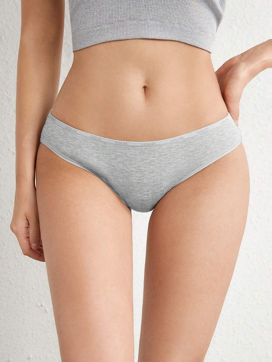 Ocili Calzones Triangulares Acanalados De Punto - Gris - Ver 1