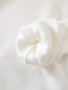 SHEIN 年轻女孩标语图案卫衣 - 白色 - 查看 5