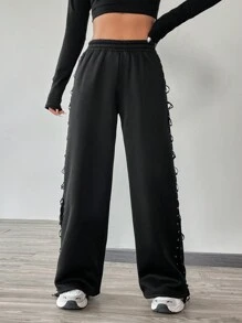 SHEIN Essnce Pantalones De Mujer Para La Higiene - Negro - Ver 4