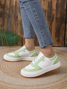 Giày thể thao thường ngày cho nữ, giày thể thao đế phẳng - Nhiều màu - Xem 4