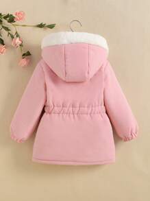 Elladie kids Young Girl Teddy Lined Hooded Coat