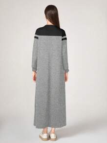 Mulvari 阿拉伯風女裝連身裙 - 灰色 - 查看 2