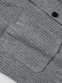 Manfinity Homme Nam Cardigans Túi Nút phía trước màu trơn Giải trí - Nhiều màu - Xem 4