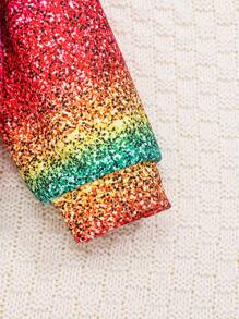 SHEIN Baby Girl Ombre Hoodie - Multicolor - View 3