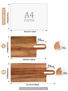 Cirelle Cirelle 1 pièce Planche à découper en bois antibactérienne et antifongique pour couper et stocker la viande, les légumes, le pain, etc. En