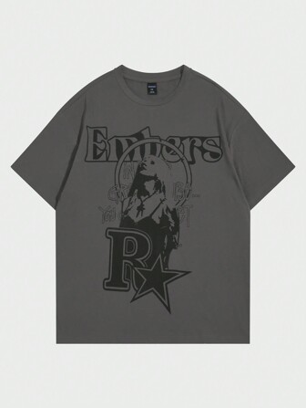 Prep Männer Buchstabe & Zahl Grafik T-shirt