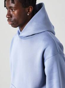 SUMWON Áo hoodie trùm đầu Essential Regular Fit - Màu xanh bụi bặm - Xem 6