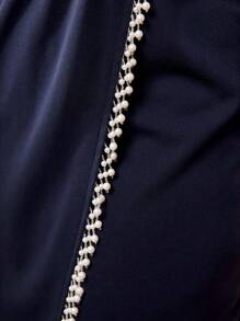 Modelyn 大碼連衣裙 假毛 - 藏蓝色 - 查看 6