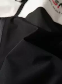 Manfinity Homme 宽松版型男士加厚保暖内衬字母印花夹克 - 黑色 - 查看 8