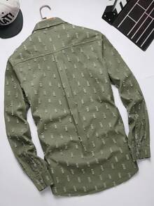 Manfinity Homme 男士翻蓋口袋牛仔襯衫 - 彩色 - 查看 2